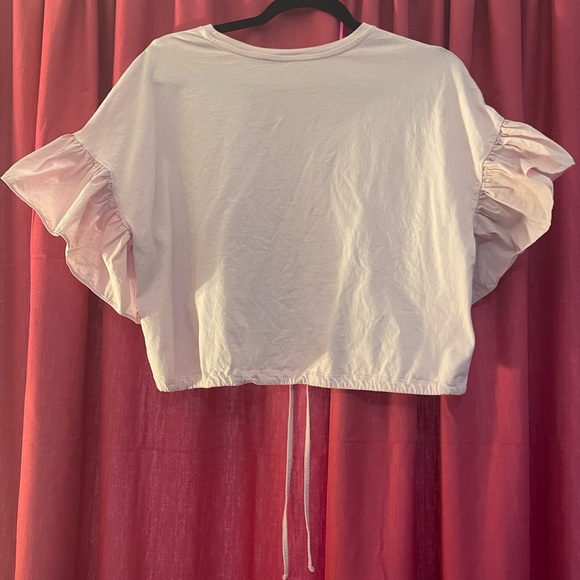 Express Pink Crop Top, Size Large - Picture 4 of 4